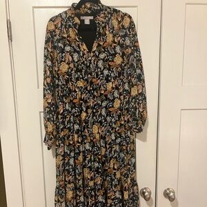 Lucky Brand Floral Long Sleeve Dress